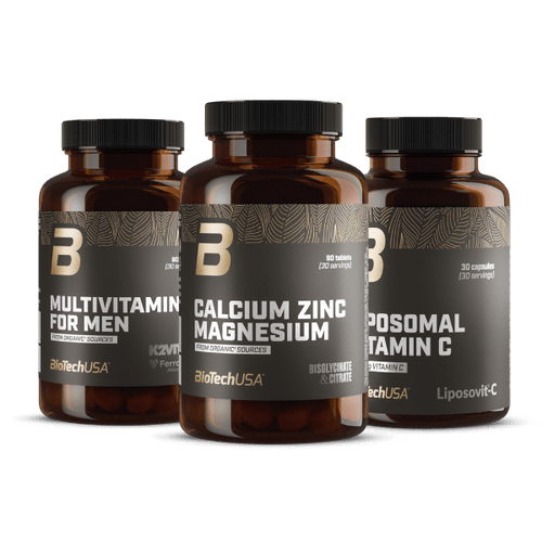 Multivitamin For Men + Calcium Zinc Magnesium + Liposomal Vitamin C from organic sources