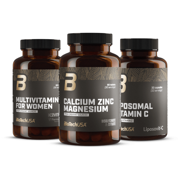 Multivitamin For Women + Calcium Zinc Magnesium + Liposomal Vitamin C from organic sources