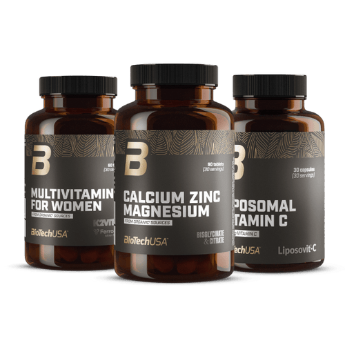 Multivitamin For Women + Calcium Zinc Magnesium + Liposomal Vitamin C from organic sources
