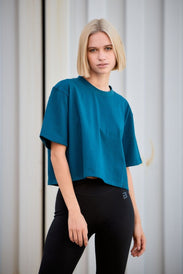 Heavyweight Oversized Cropped koszulka damska - BioTechUSA Poland