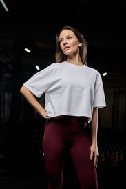Heavyweight Oversized Cropped koszulka damska - BioTechUSA Poland