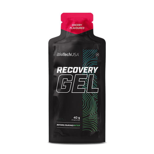 Recovery Gel firmy BioTechUSA z hydrolizowanym białkiem, BCAA, glutaminą, glukozaminą, magnezem i witaminą B5.