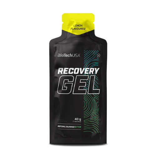 Recovery Gel firmy BioTechUSA z hydrolizowanym białkiem, BCAA, glutaminą, glukozaminą, magnezem i witaminą B5.