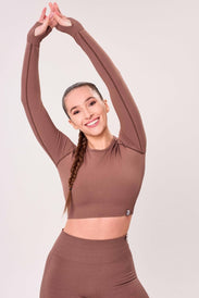 SEAMLESS LONG - SLEEVE CROP Damska bluzka - BioTechUSA Poland