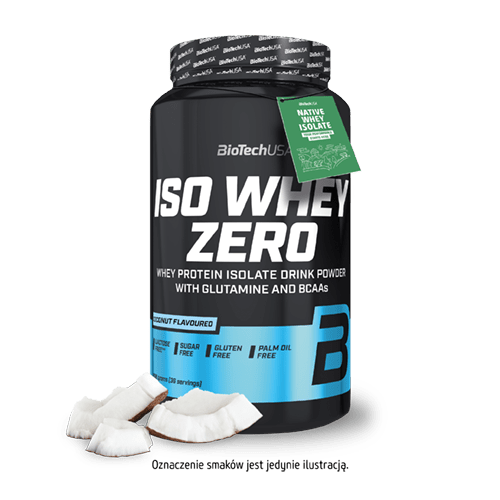 Iso Whey Zero - 908 g Najwyższej jakości, czysty izolat białka serwatky  - BioTechUSA